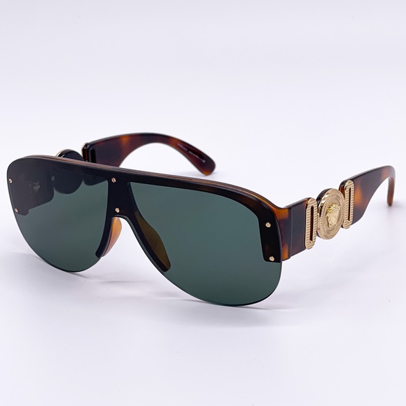 NEW VERSACE VE4391 5317/71 HAVANA SHIELD UNISEX SUNGLASSES VERSACE VE 4391 main image 14